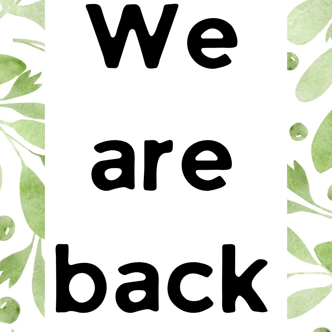 We are back!